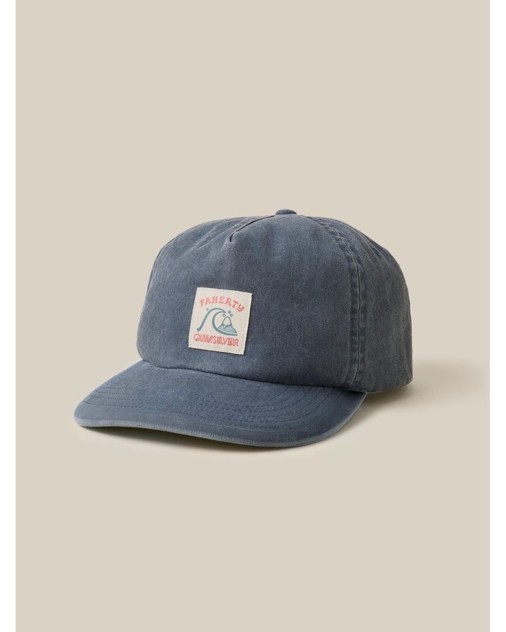 Faherty Brand Blue X Quiksilver Marble Wash Hat