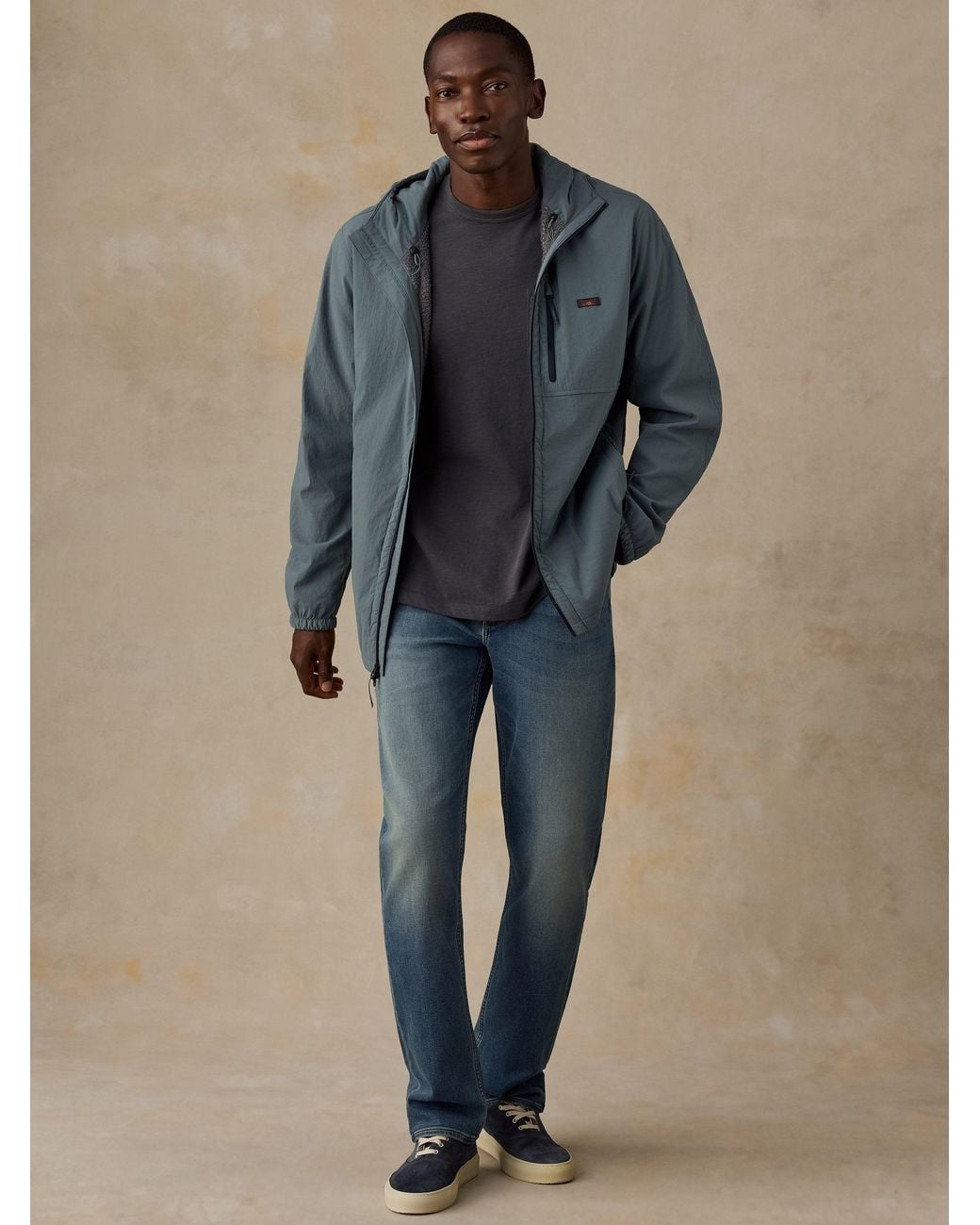 Faherty Brand Gray Shorelite Zephyr Jacket for men