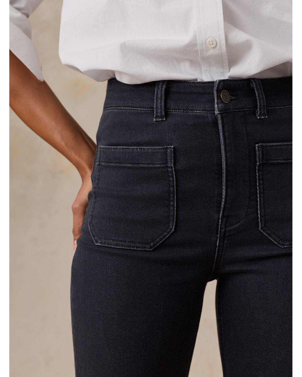 Faherty Brand Natural Stretch Terry Patch Pocket Ankle Pants