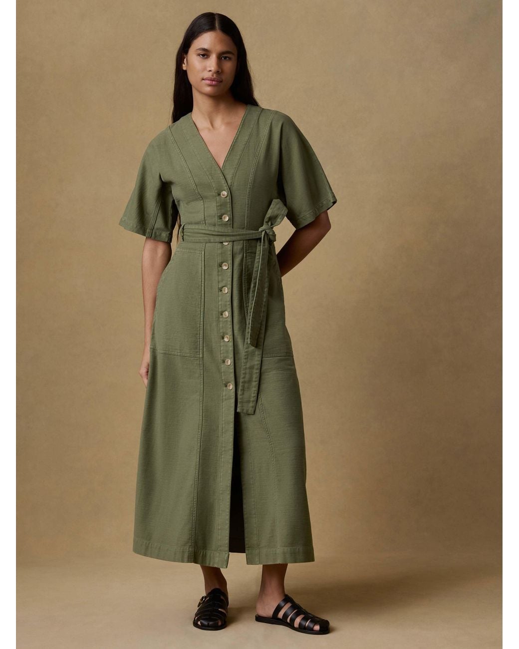 Faherty Brand Blue Soft Stretch Camille Dress