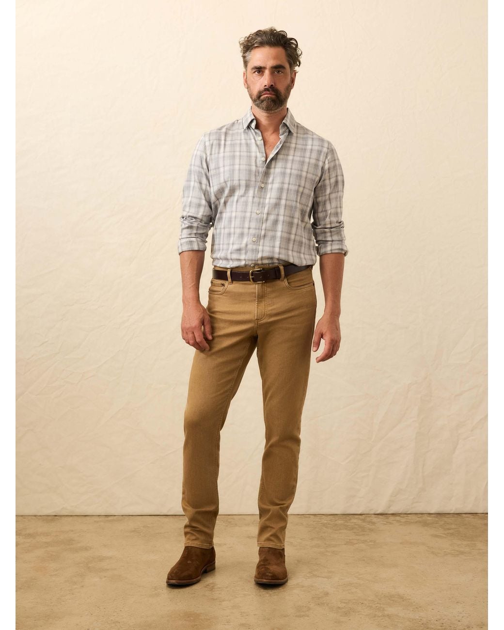 Faherty Brand Natural Stretch Terry 5-Pocket Pants for men