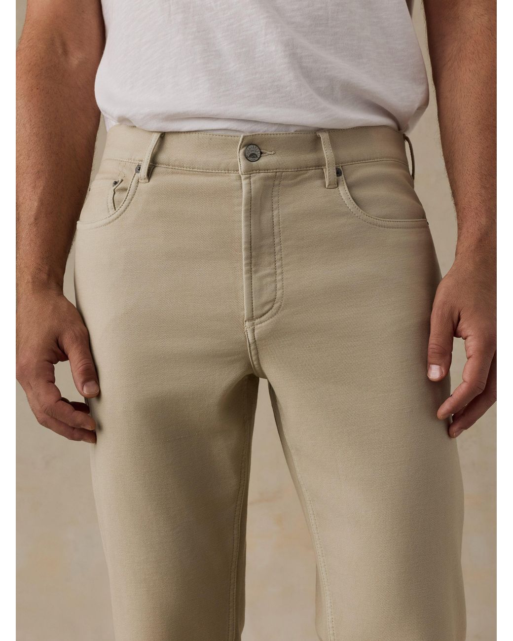 Faherty Brand Natural Stretch Terry 5-Pocket Pants for men