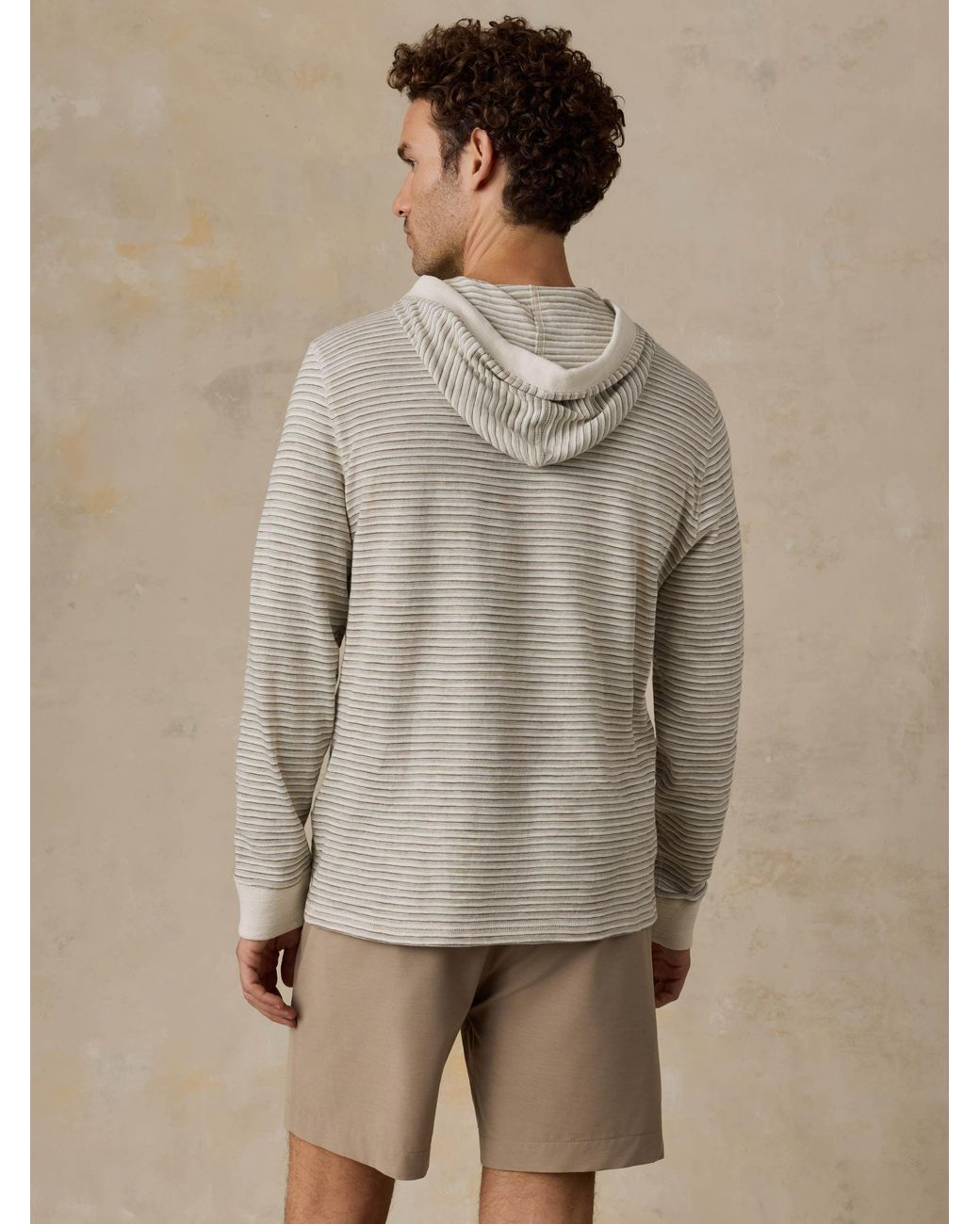 Faherty Brand Natural Sunwashed Organic Hoodie for men