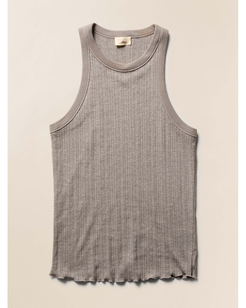 Faherty Brand Black Paradise Pointelle Tank