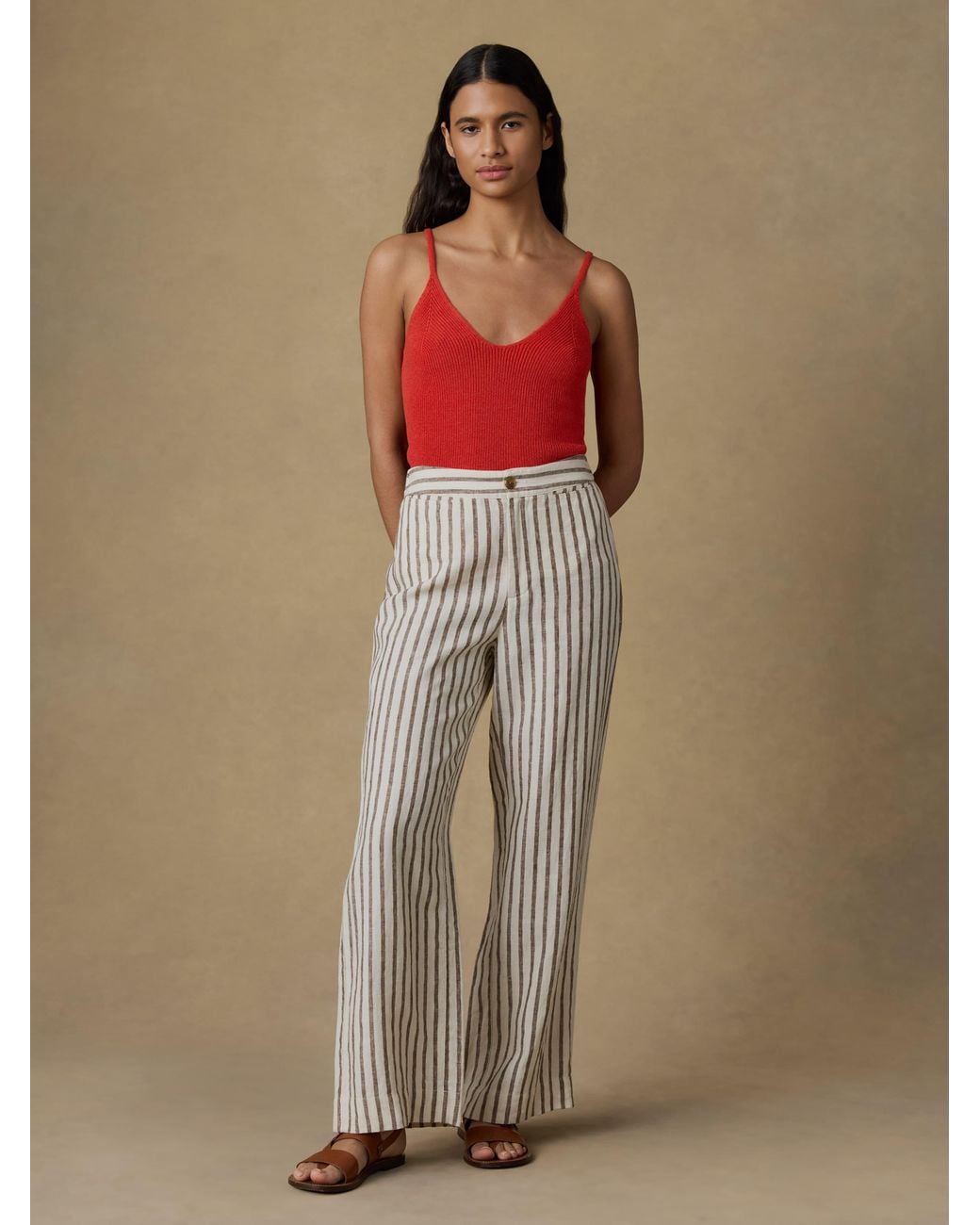 Faherty Brand Natural Sun Strider Linen Pants