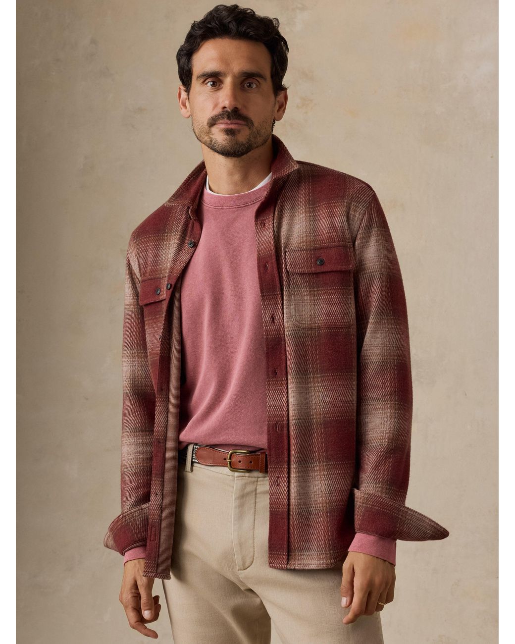 Faherty Brand Brown Legend Sweater Shirt for men