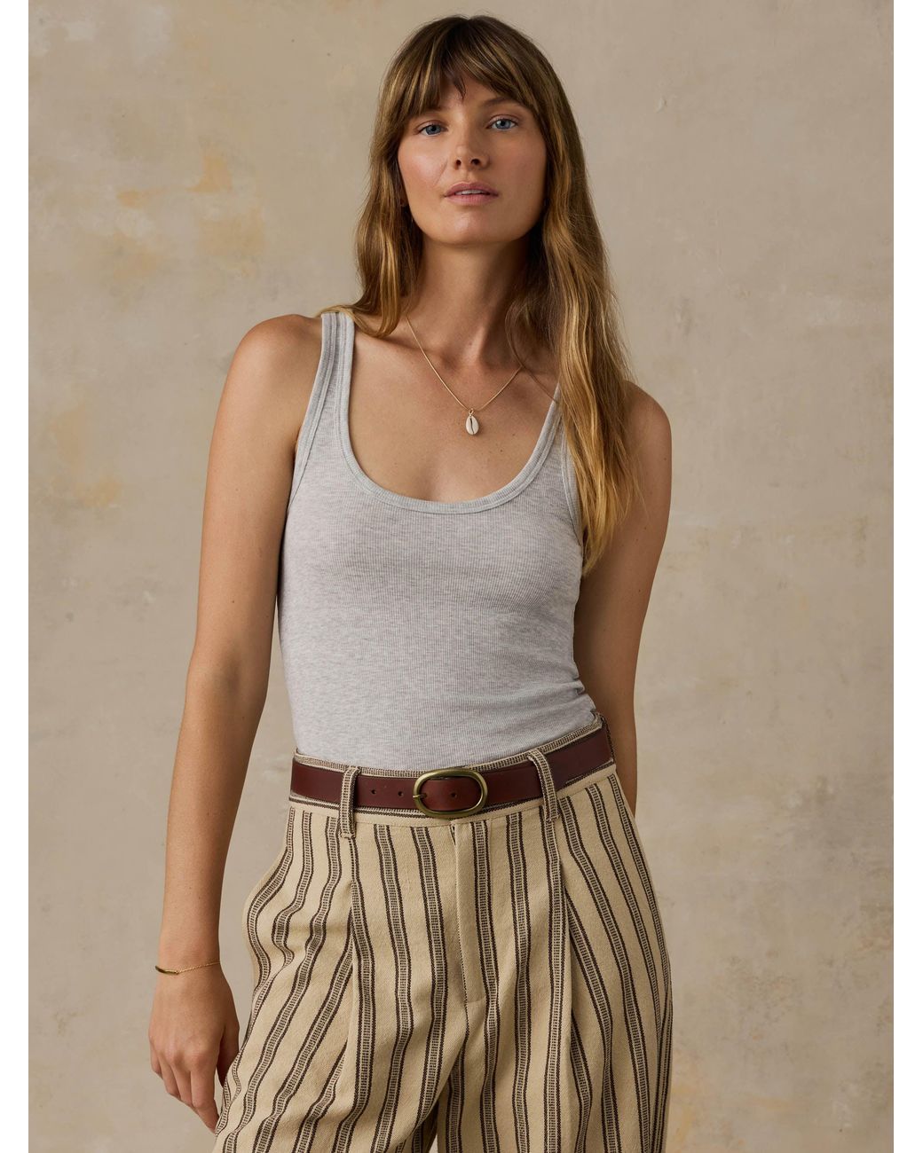 Faherty Brand Natural Featherweight Freestyle Tank