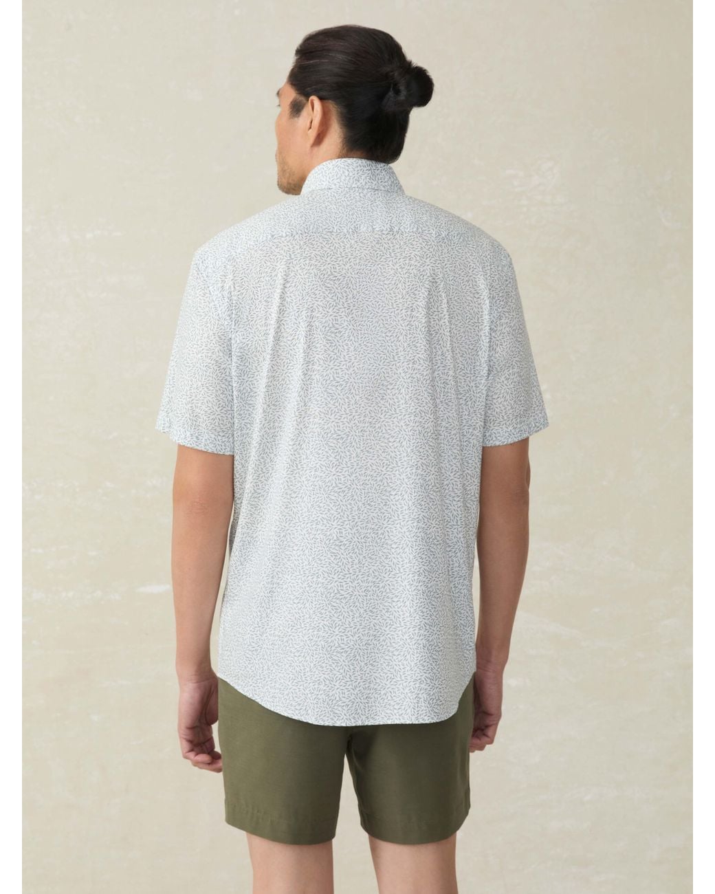 Faherty Brand White Short-Sleeve Movement Monterey Shirt for men