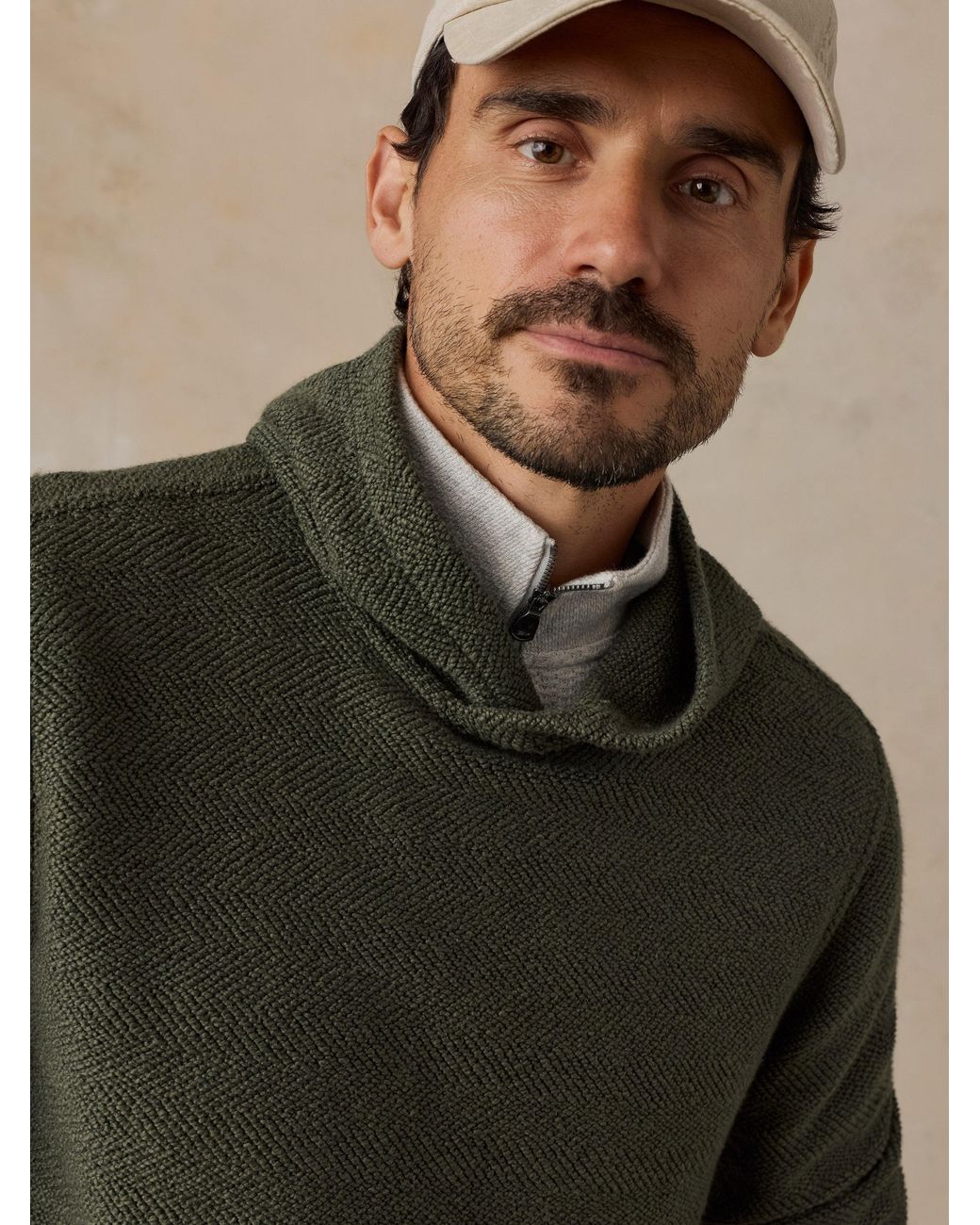 Faherty Brand Green Whitewater Hoodie for men