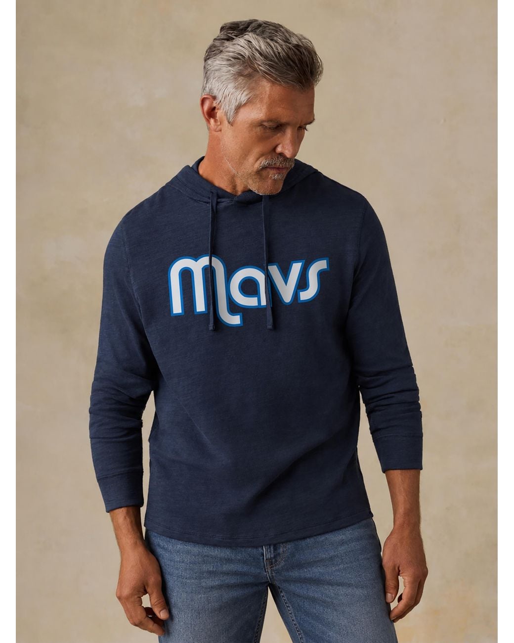 Faherty Brand Blue Dallas Mavericks Sunwashed Organic Hoodie for men