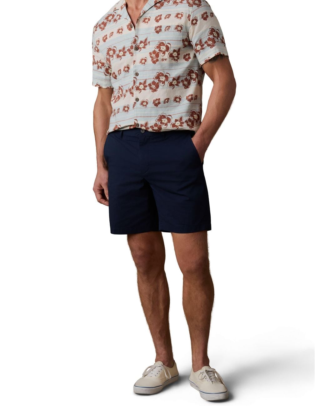Faherty Brand Blue Movement Chino Short for men