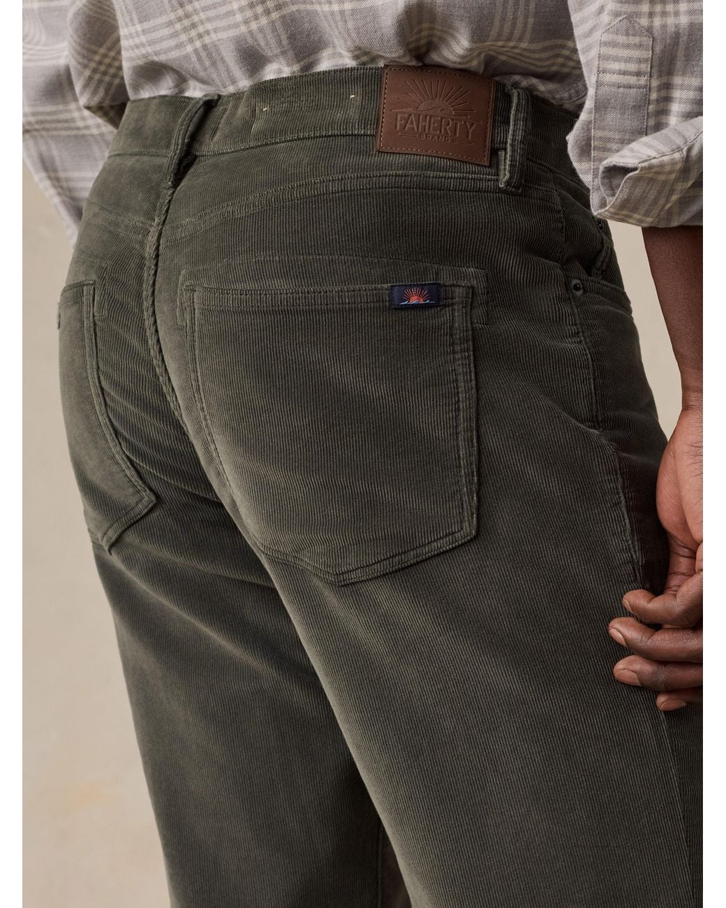 Faherty Brand Natural Stretch Terry Corduroy 5-Pocket Pants for men