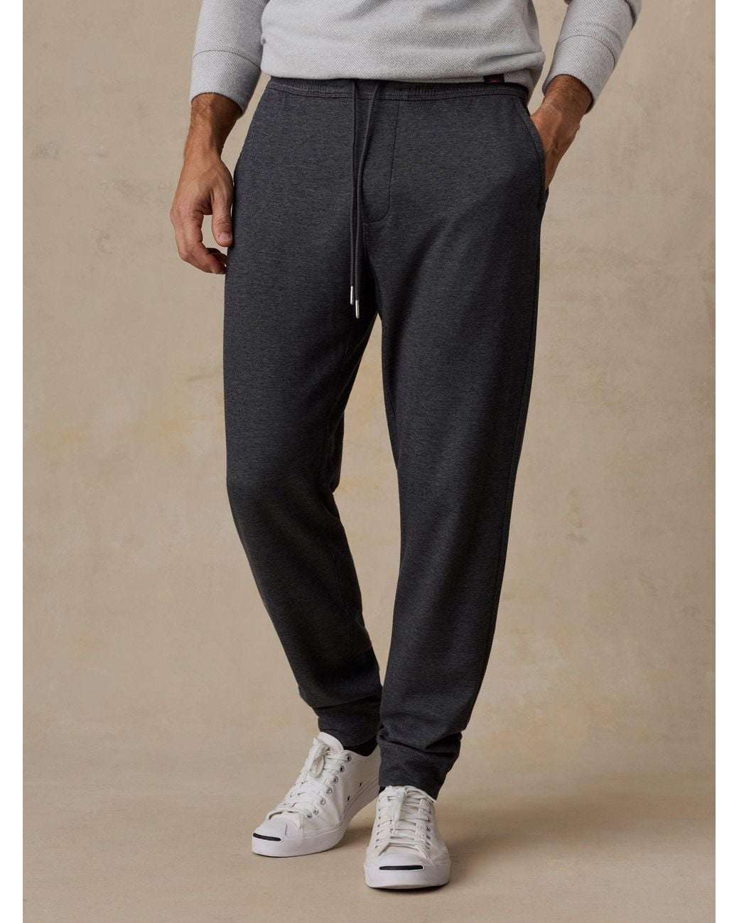 Faherty Knit Melange Jogger Pants in Blue for Men | Lyst