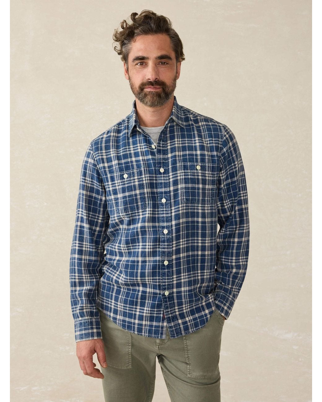 Faherty Brand Blue Movement&Trade; Shirt for men