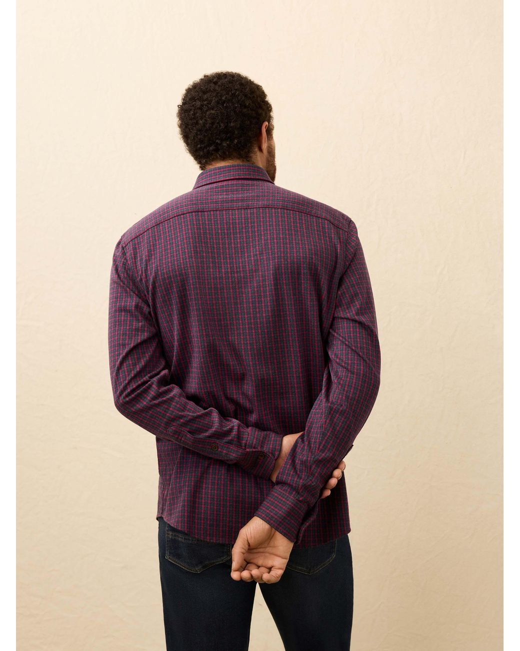 Faherty Brand Purple Coastline Knit Shirt for men