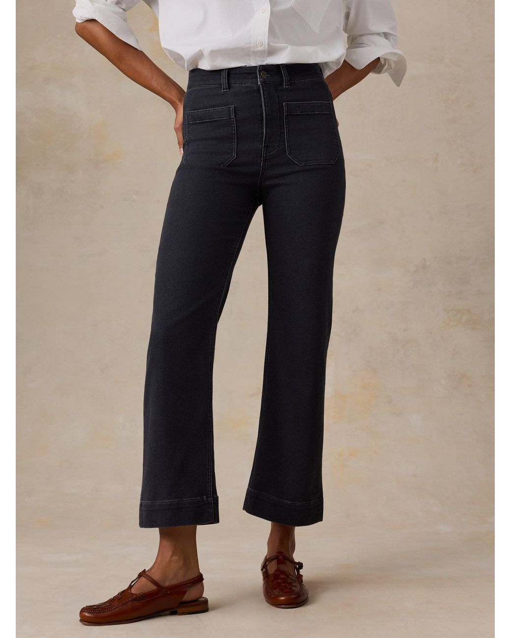 Faherty Brand Natural Stretch Terry Patch Pocket Ankle Pants