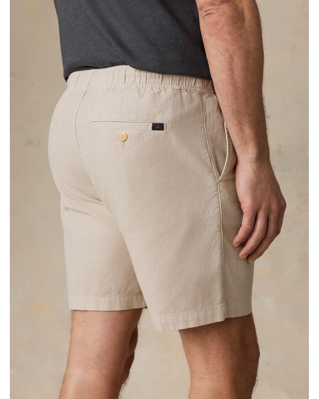 Faherty Brand Natural Essential Drawstring Short for men