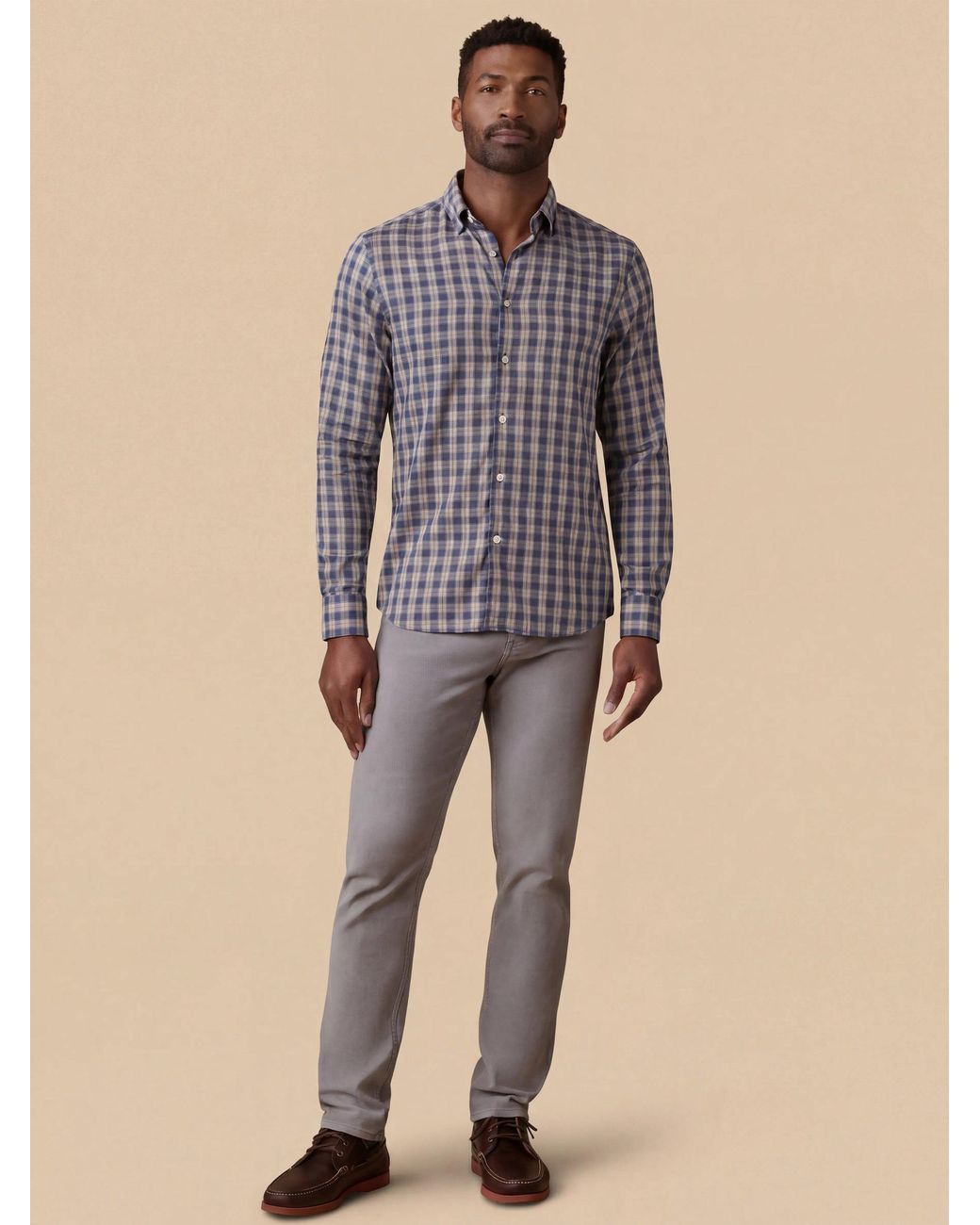Faherty Brand Blue Movement Monterey Shirt for men