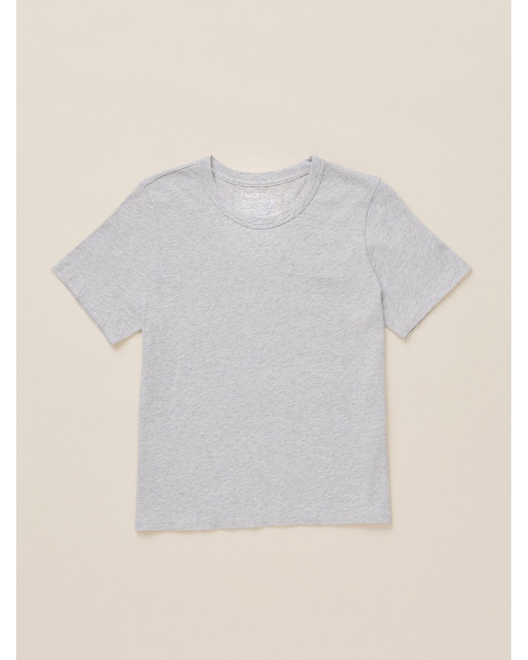 Faherty Brand Natural Sunwashed Regenerative T-Shirt