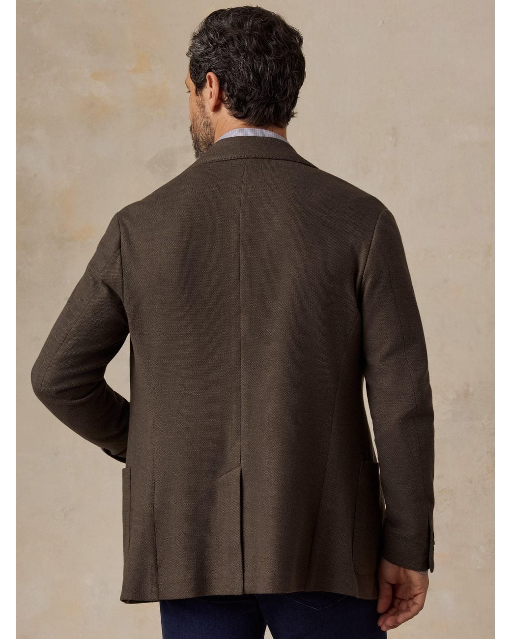 Faherty Brand Brown Highland Knit Blazer for men