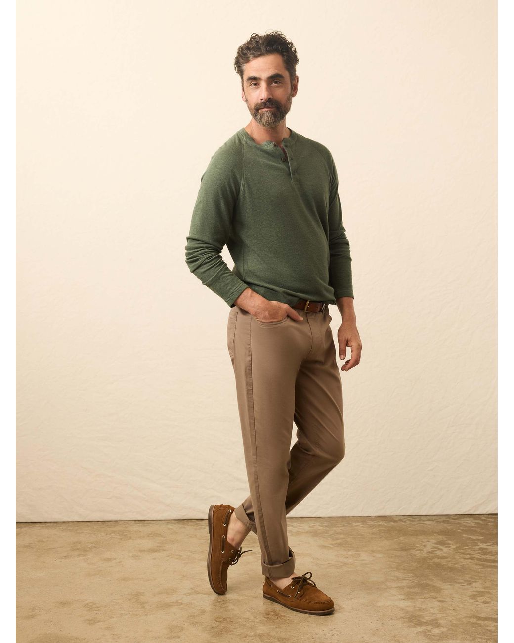 Faherty Brand Brown Movement 5-Pocket Pants for men