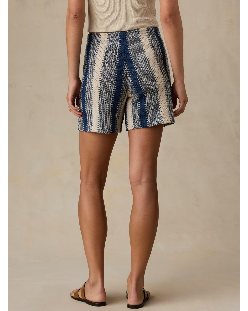 Faherty Brand Natural Seacoast Crochet Beach Short