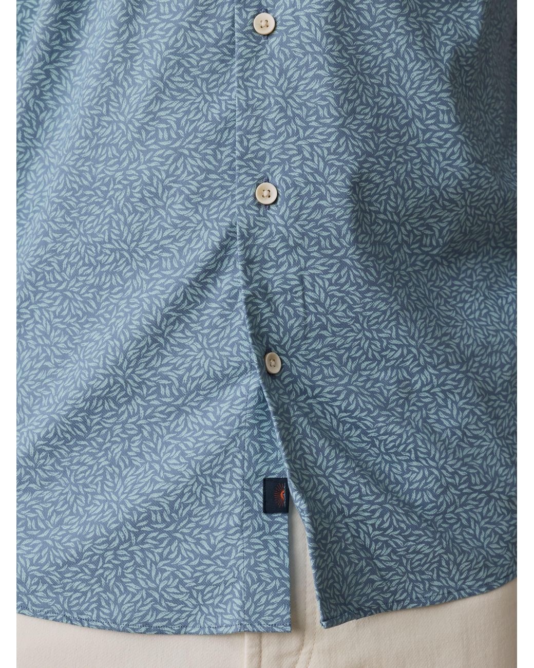 Faherty Brand Blue Short-Sleeve Movement Monterey Shirt for men