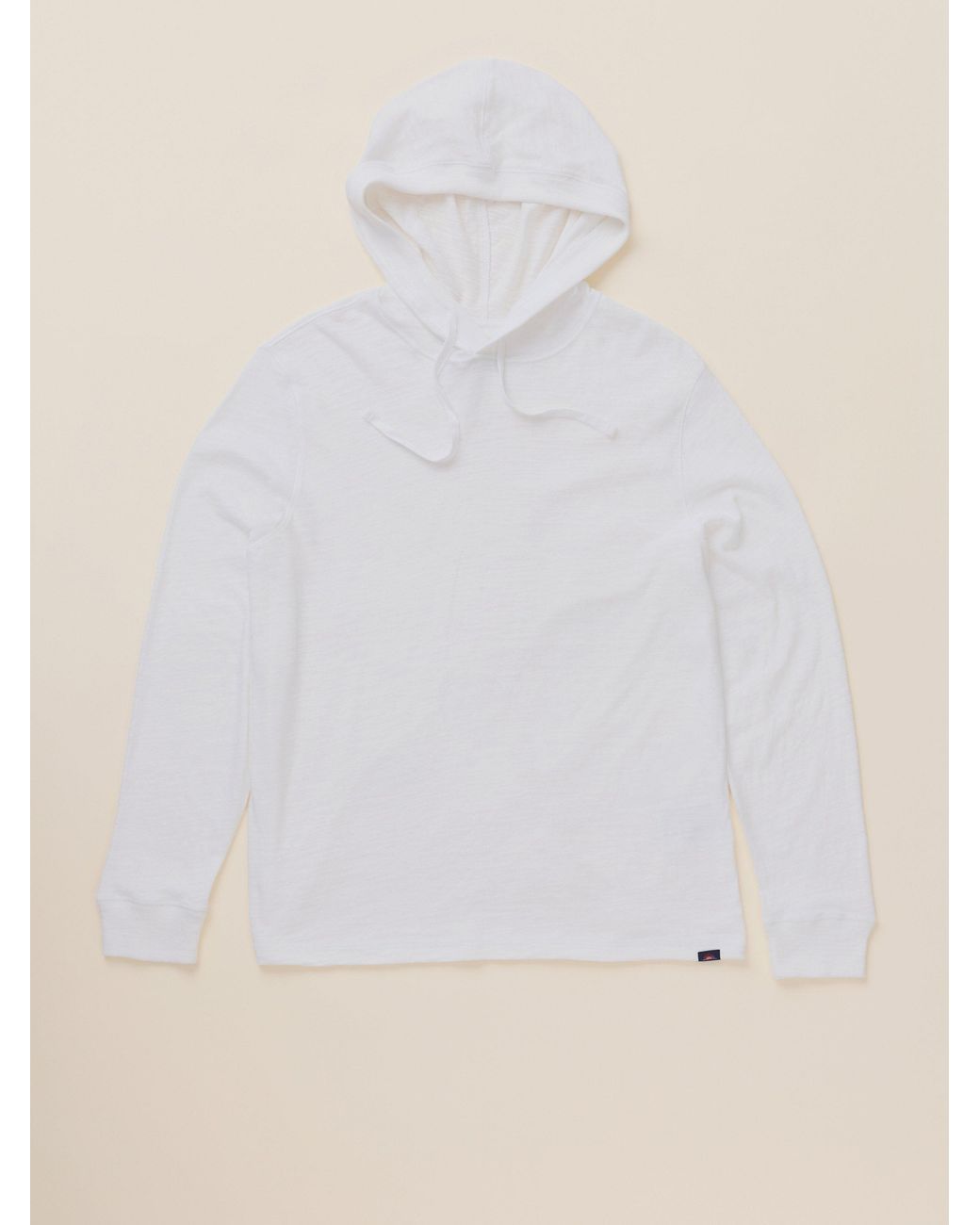 Faherty Brand White Sunwashed Organic Hoodie for men