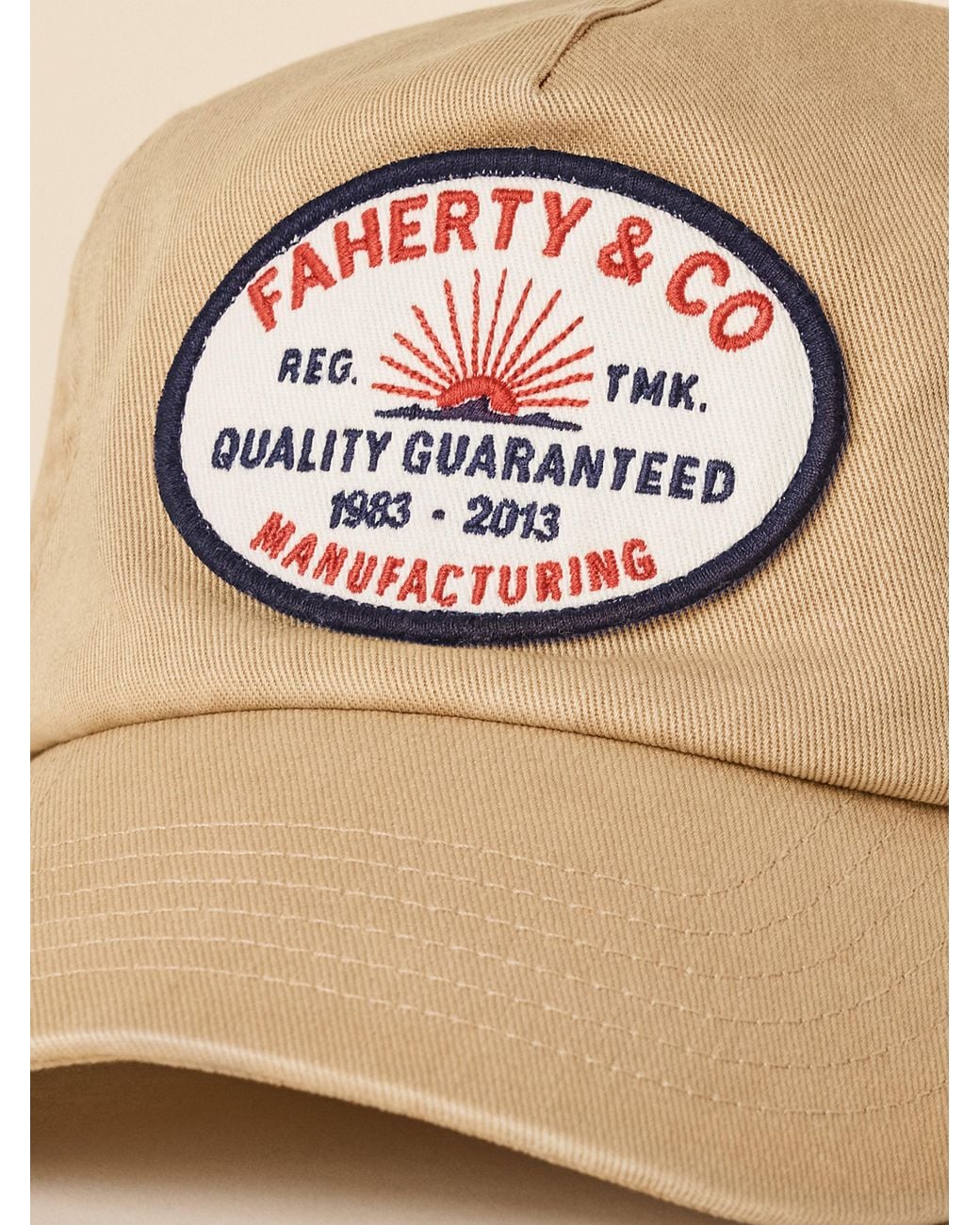 Faherty Brand Natural Fall Baseball Hat for men