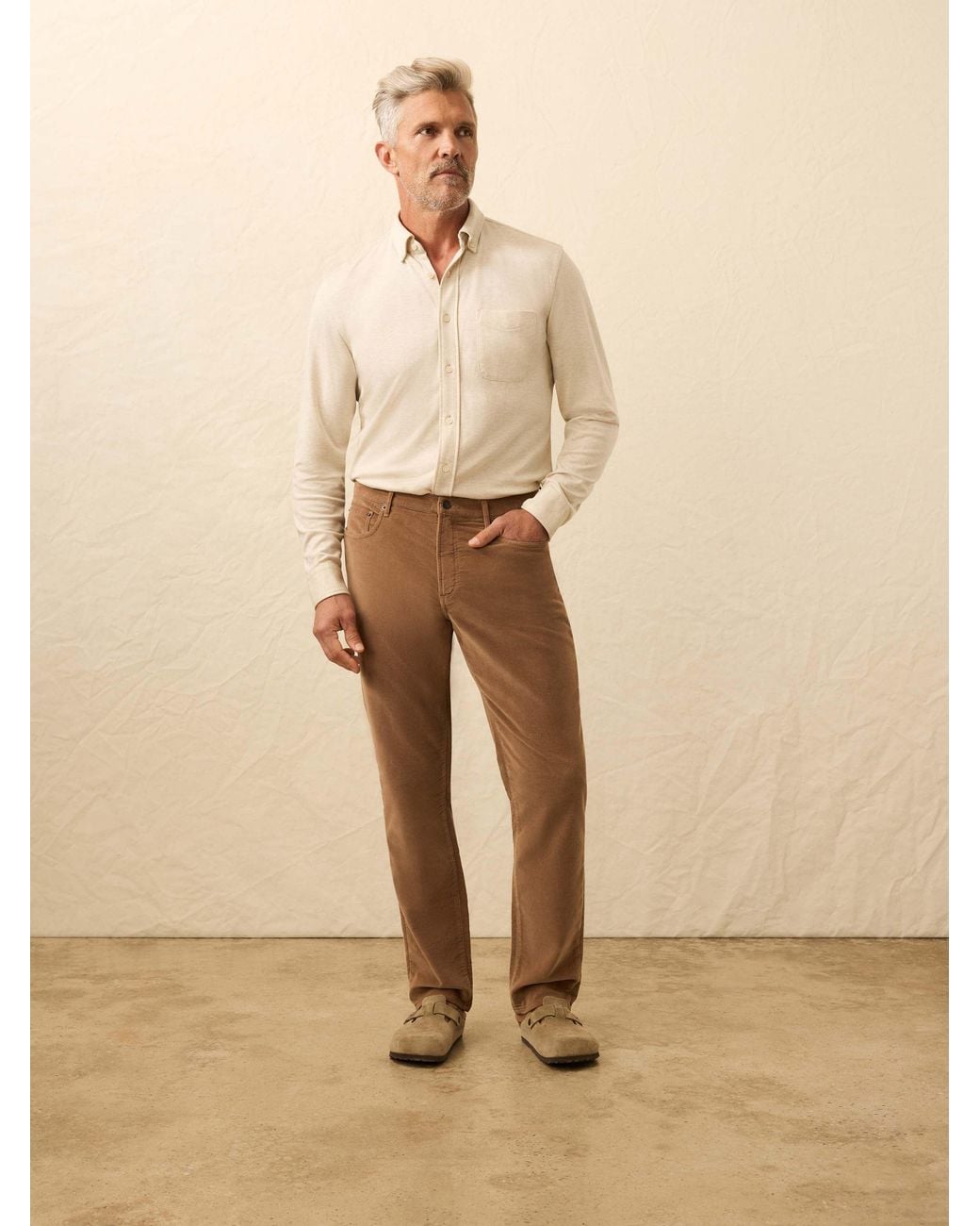 Faherty Brand Natural Stretch Terry Corduroy 5-Pocket Pants for men