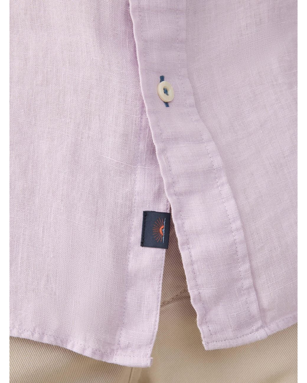 Faherty Brand Pink Laguna Linen Shirt for men
