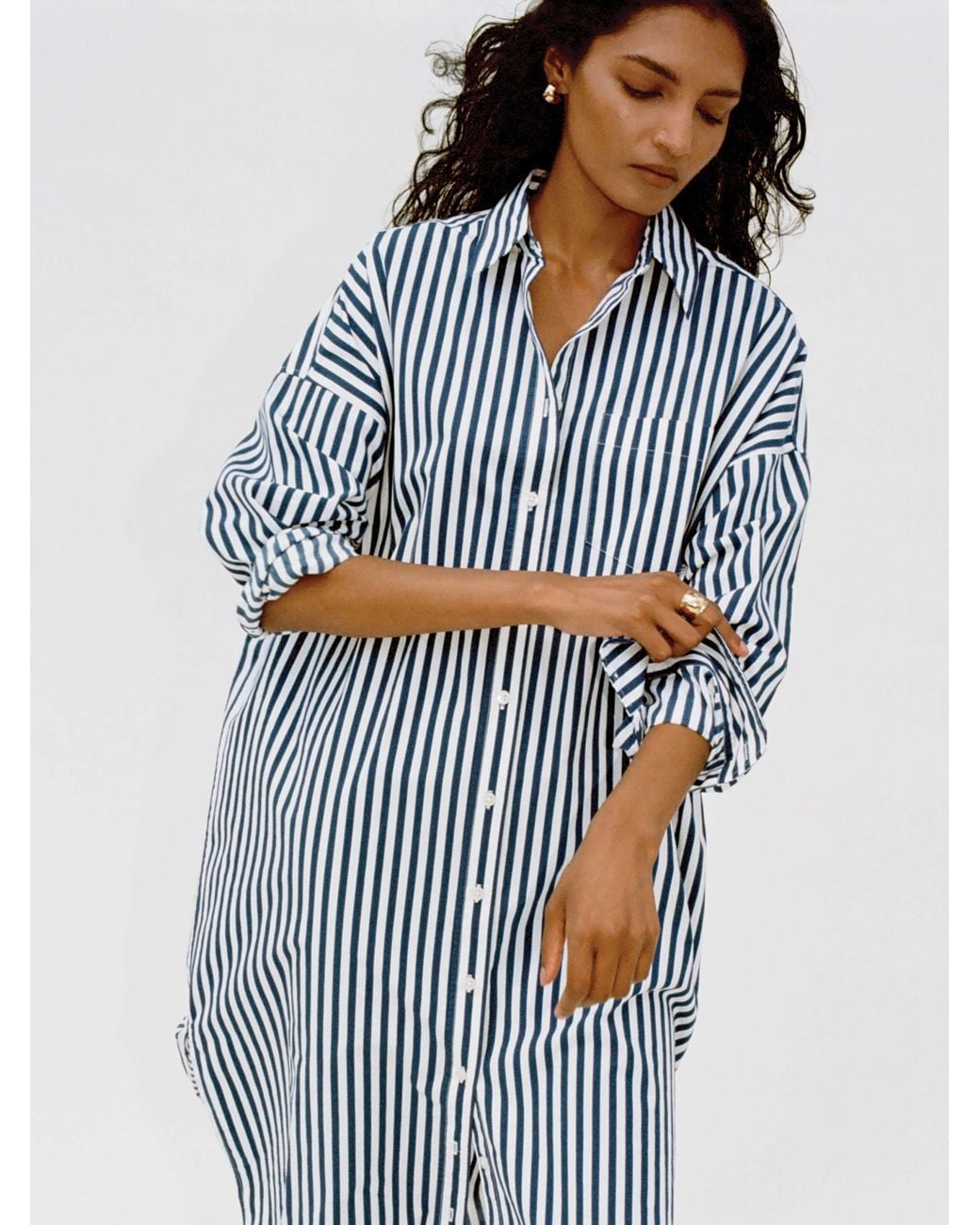 Faherty Brand White Coastal Poplin Rio Shirtdress