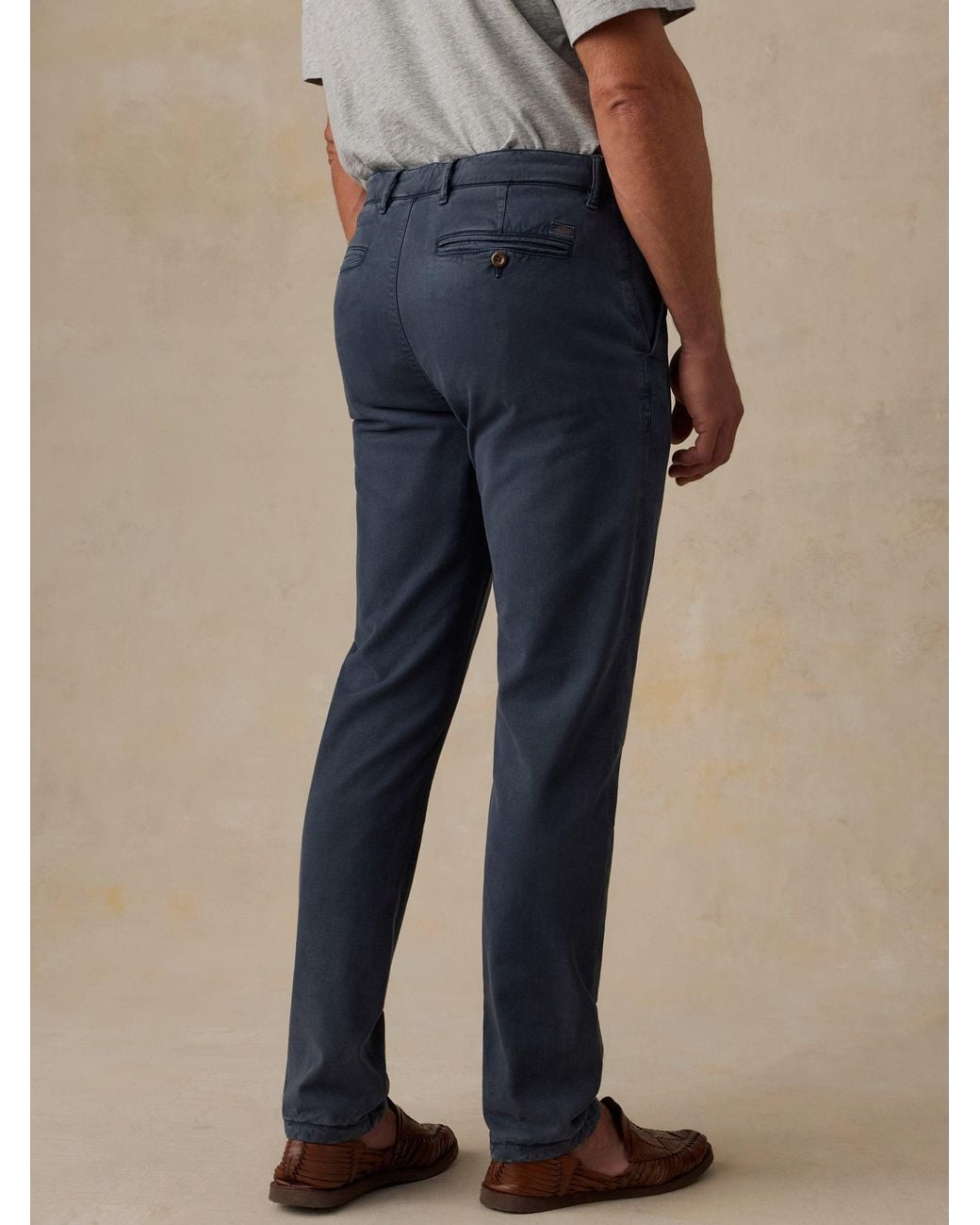 Faherty Brand Blue Coastline Chino Pants for men