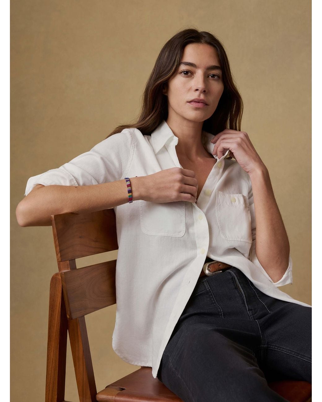 Faherty Brand Natural Tried & True Chambray Classic Shirt