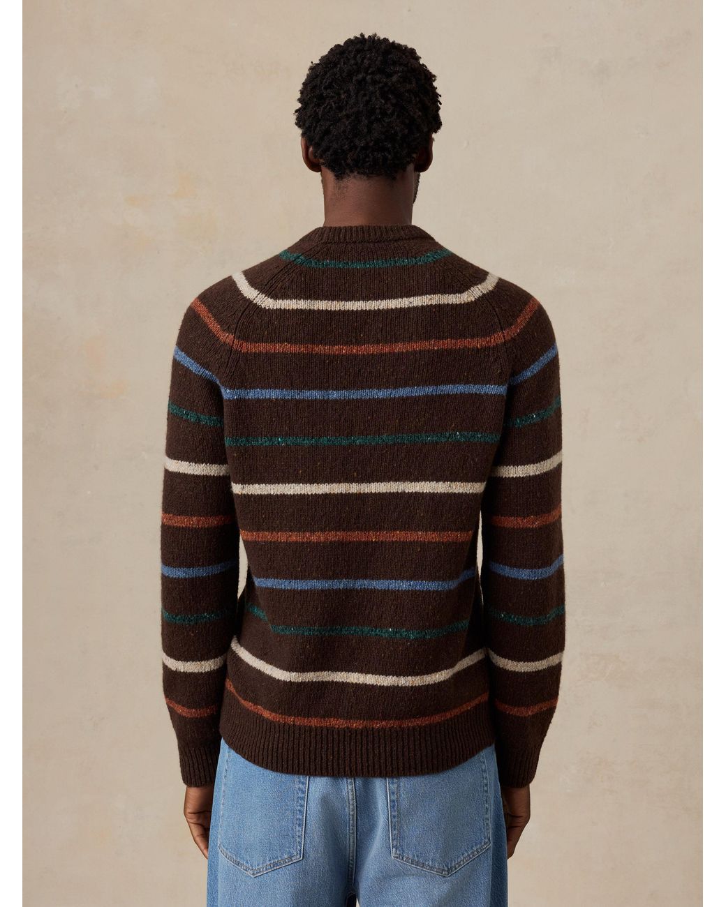 Faherty Brand Black Donegal Crew Sweater for men
