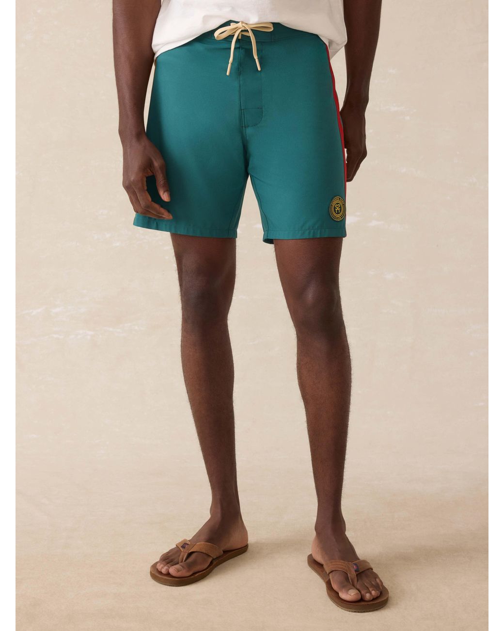 Faherty Brand Green Surf Ghana Boardshort for men