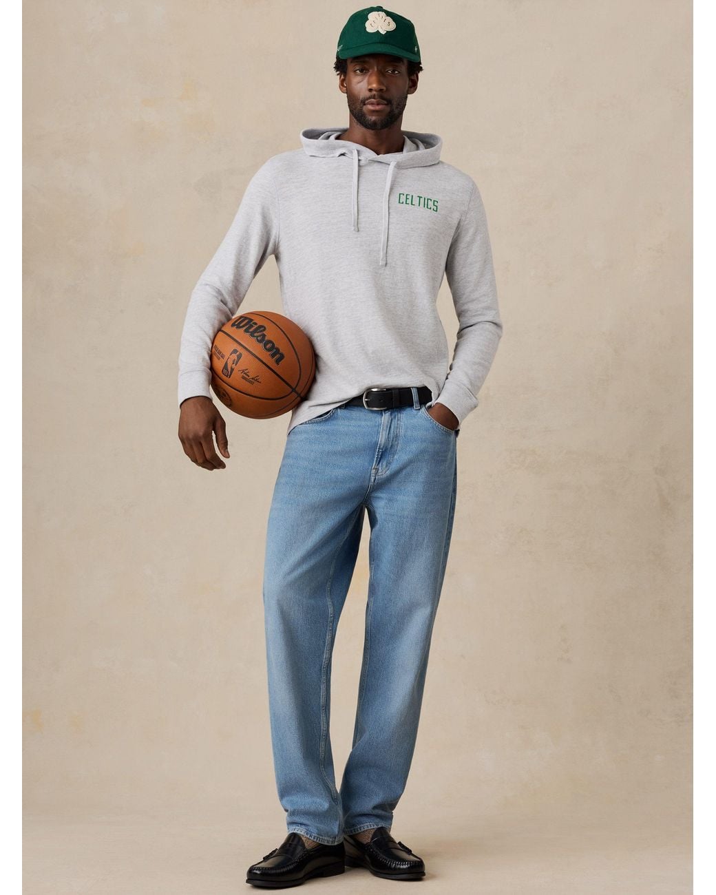 Faherty Brand Blue Boston Celtics Sunwashed Organic Hoodie for men