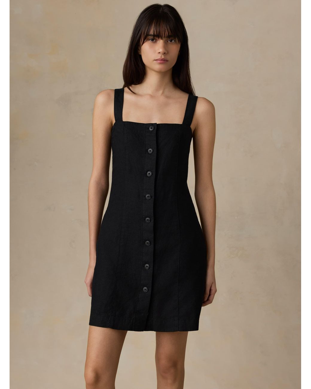 Faherty Brand Natural Sun Strider Linen Miley Dress