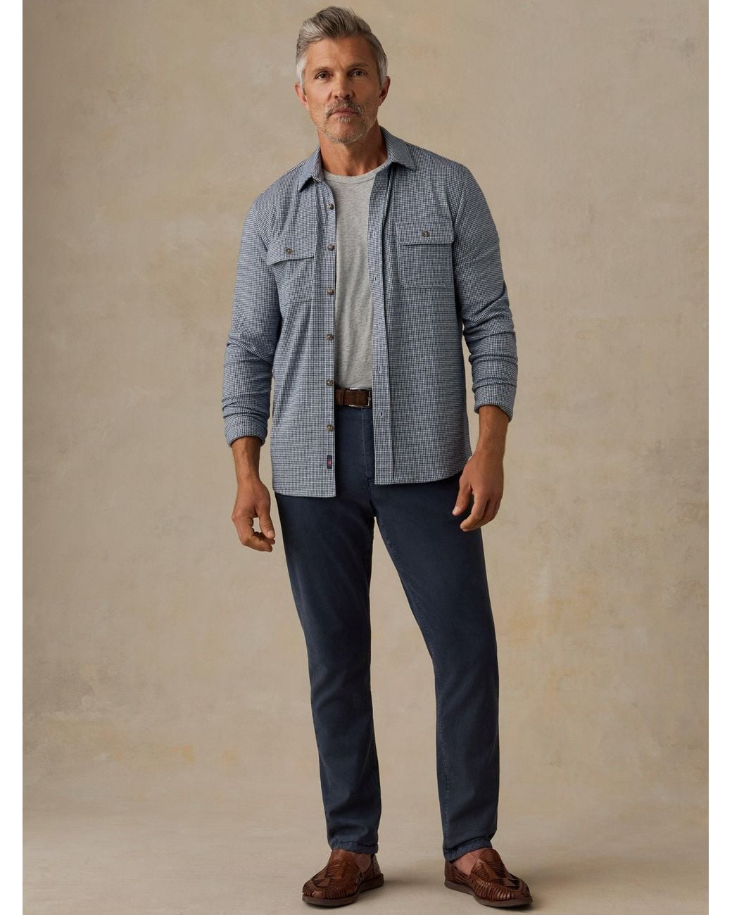 Faherty Brand Blue Coastline Chino Pants for men