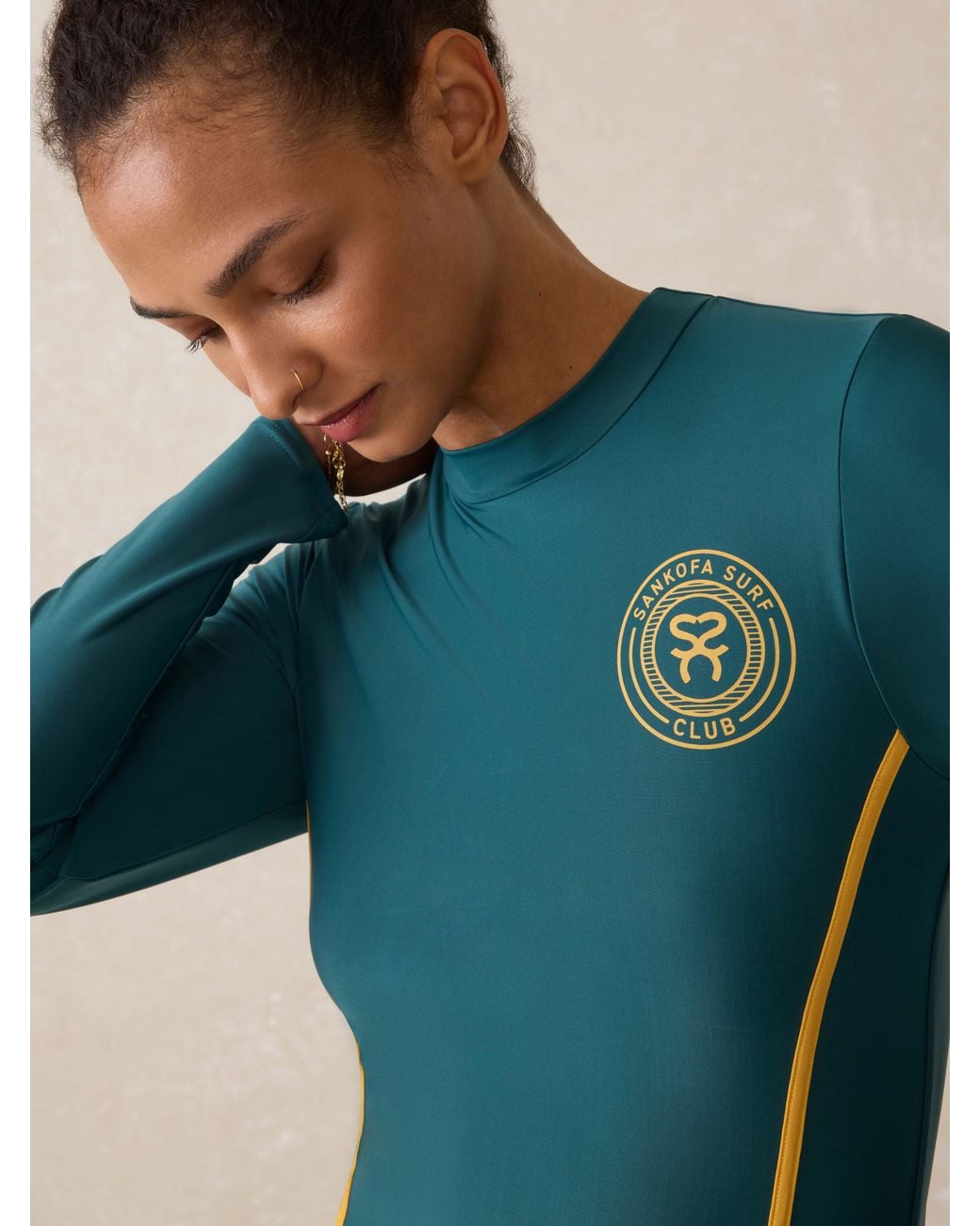 Faherty Brand Blue Surf Ghana Rash Guard