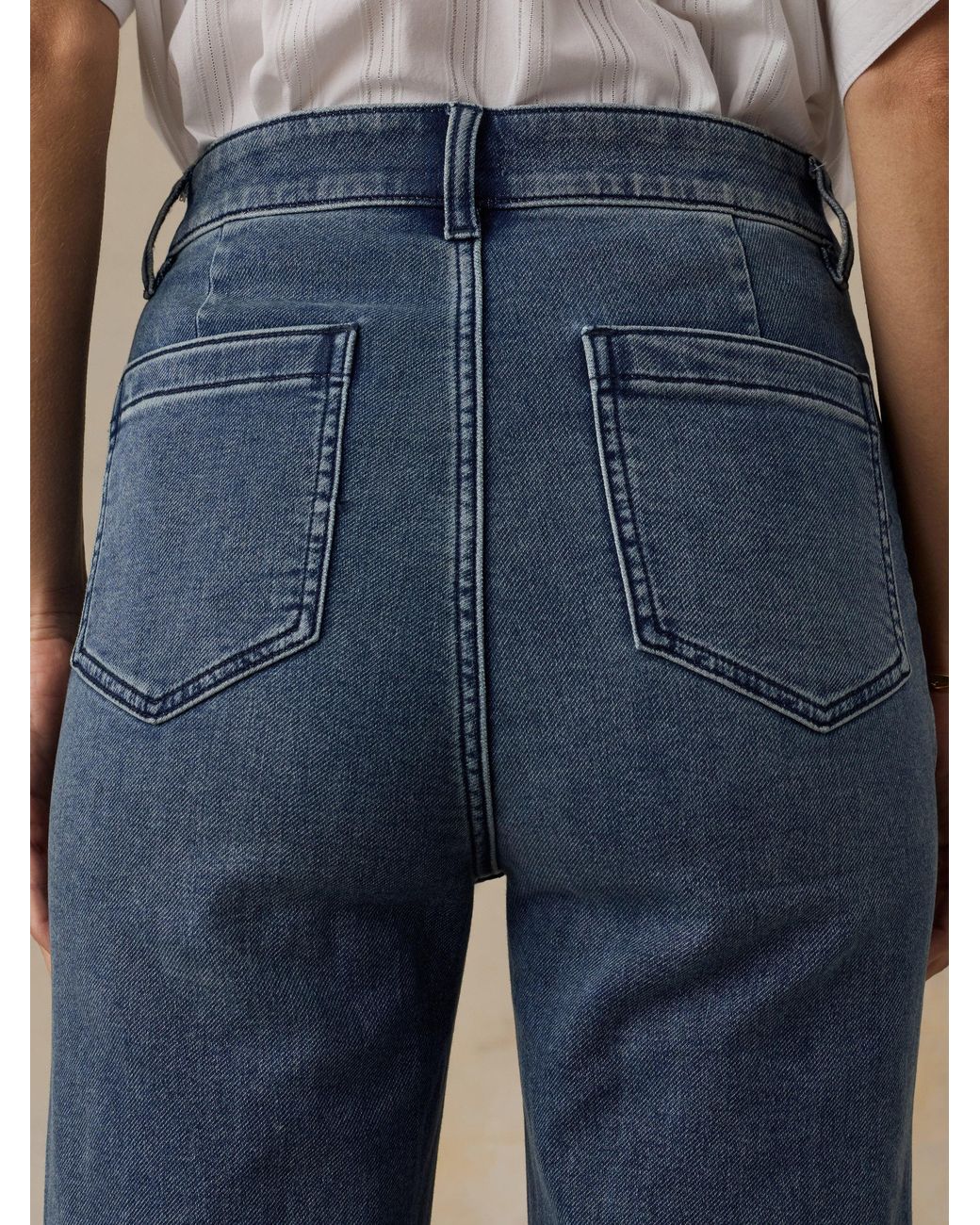 Faherty Brand Blue Stretch Terry Patch Pocket Pants