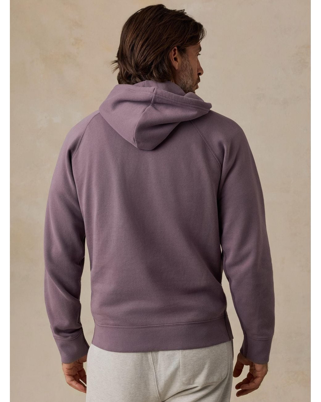 Faherty Brand Purple High Standard Fleece Hoodie for men