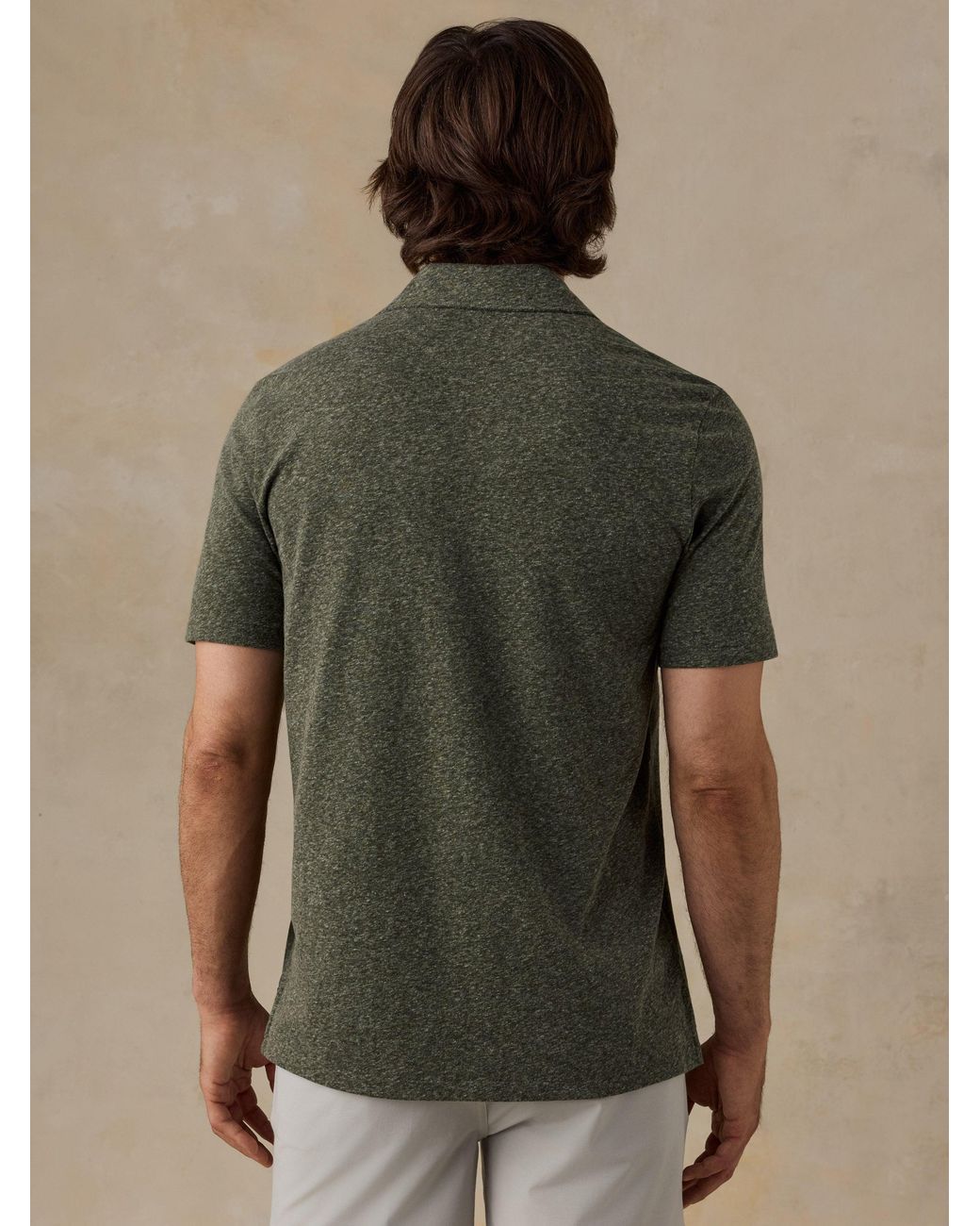 Faherty Brand Green Short-Sleeve Breeze Polo Shirt for men