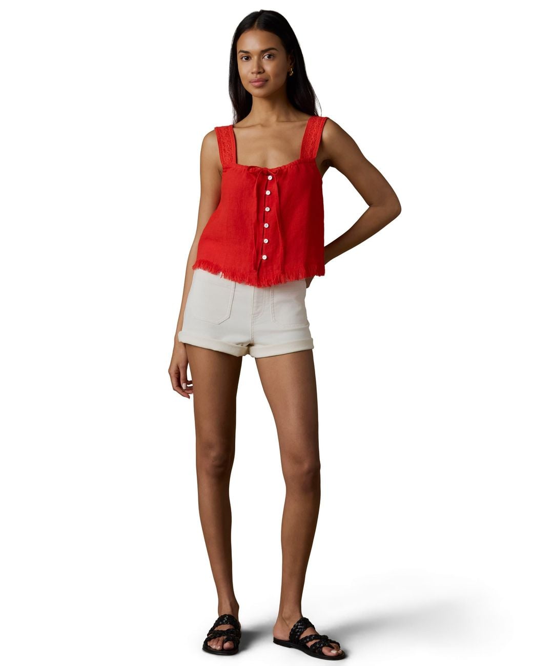 Faherty Brand Red Sunny Top