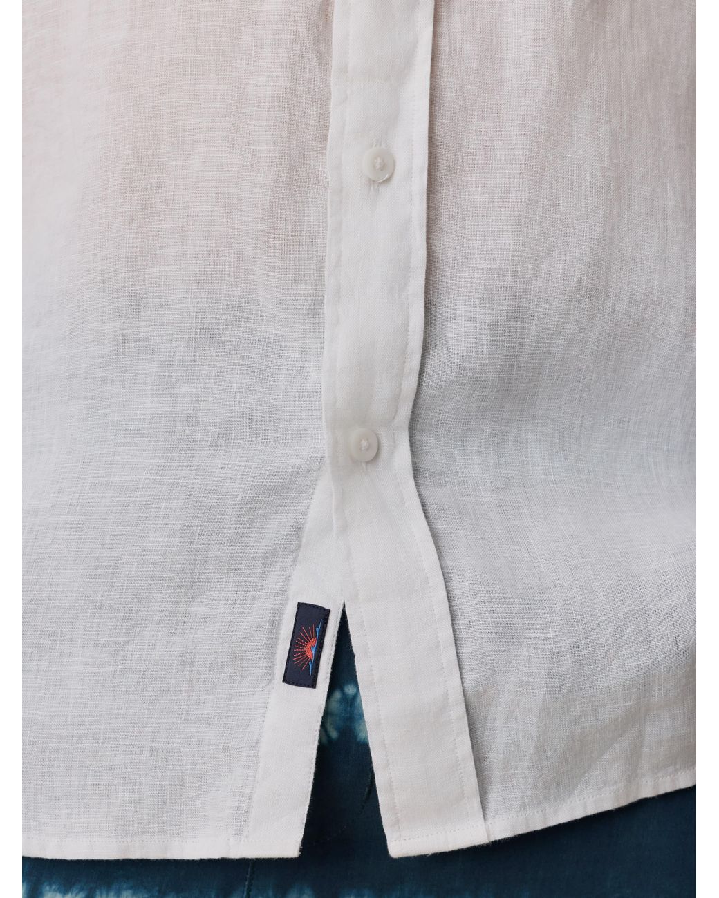 Faherty Brand Natural Sunwashed Linen Shirt for men
