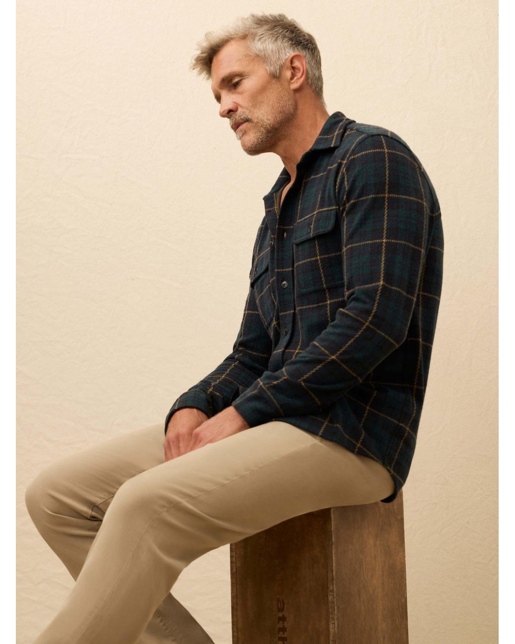 Faherty Brand Black Legend Sweater Shirt for men