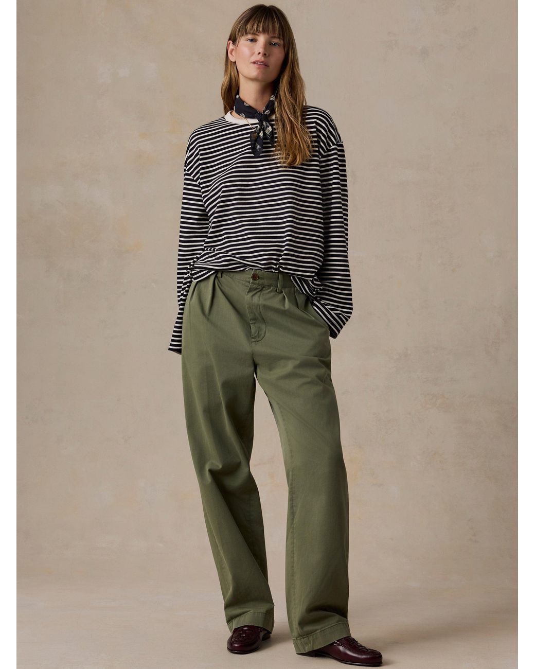 Faherty Brand Green Sunwashed Long-Sleeve Retro T-Shirt