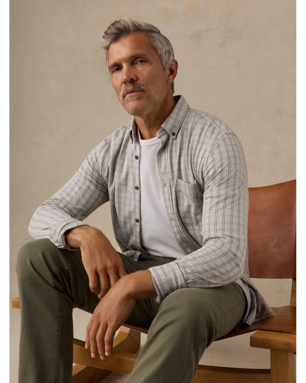Faherty Brand Brown Coastline Knit Shirt for men