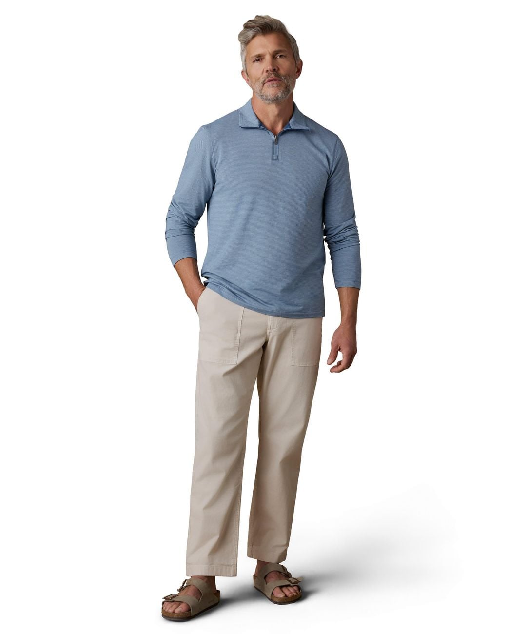 Faherty Brand Blue Dune Utility Pants for men