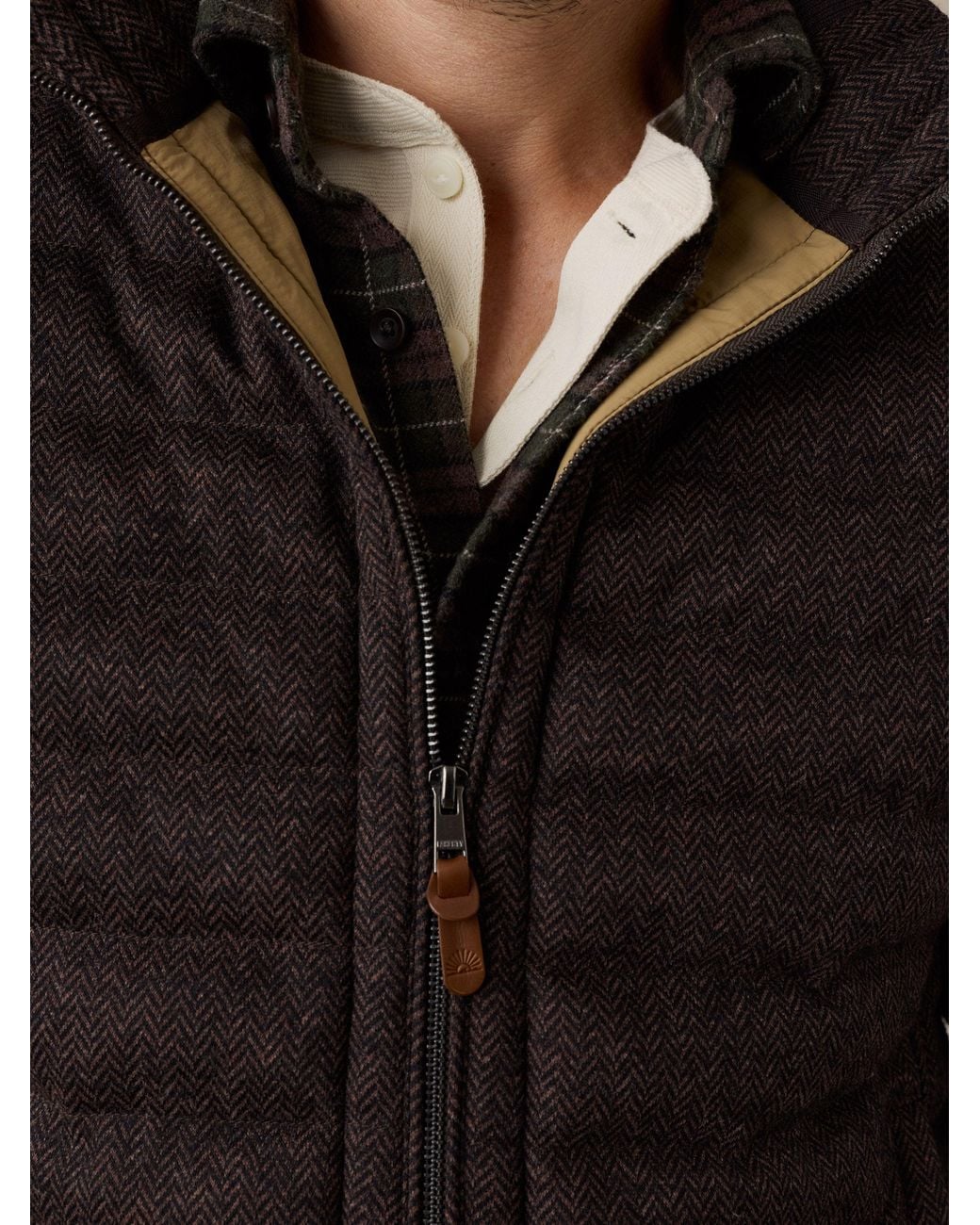 Faherty Brand Blue Teton Valley Vest for men